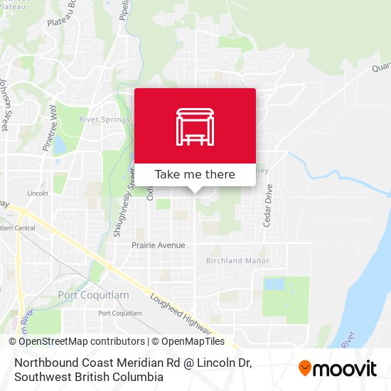 Northbound Coast Meridian Rd @ Lincoln Dr map