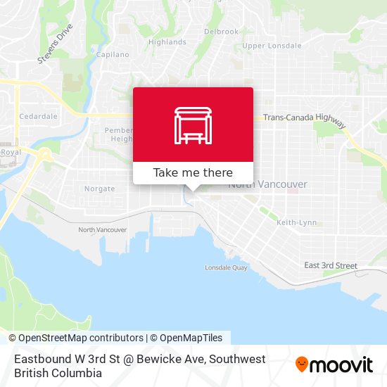 Eastbound W 3rd St @ Bewicke Ave map