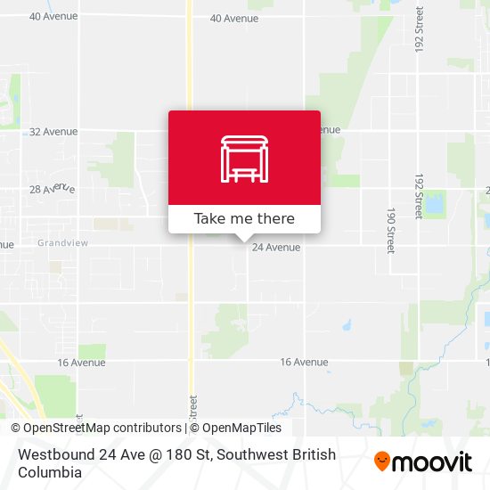 Westbound 24 Ave @ 180 St map