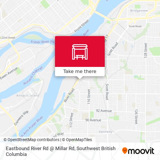 Eastbound River Rd @ Millar Rd map
