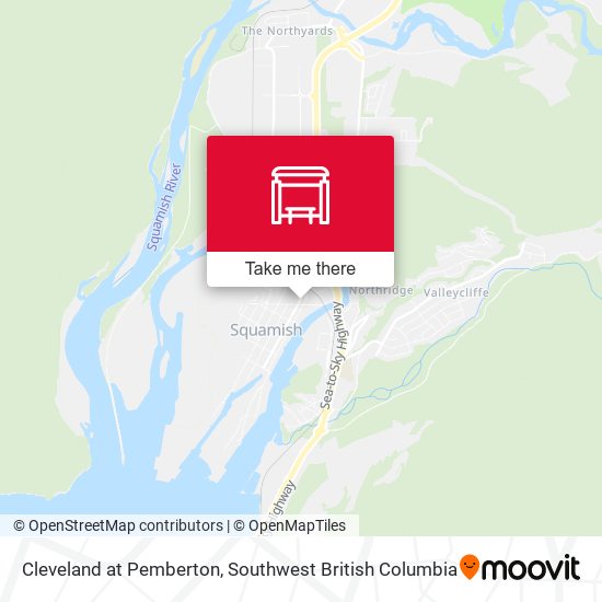 Cleveland at Pemberton (NB) map