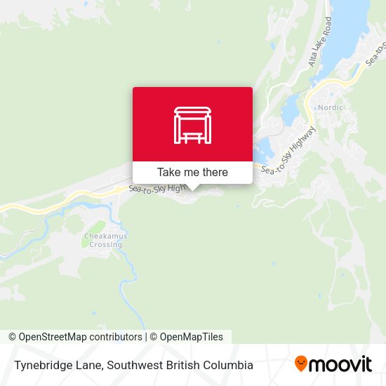 Tynebridge Lane map
