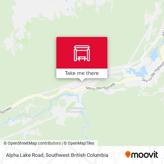 Alpha Lake Road map