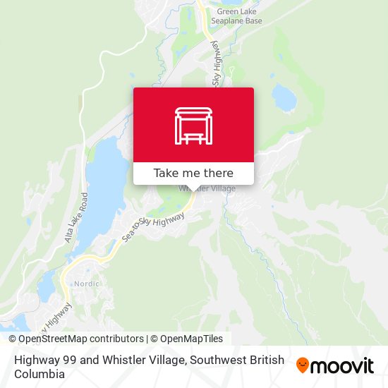 Highway 99 and Whistler Village map