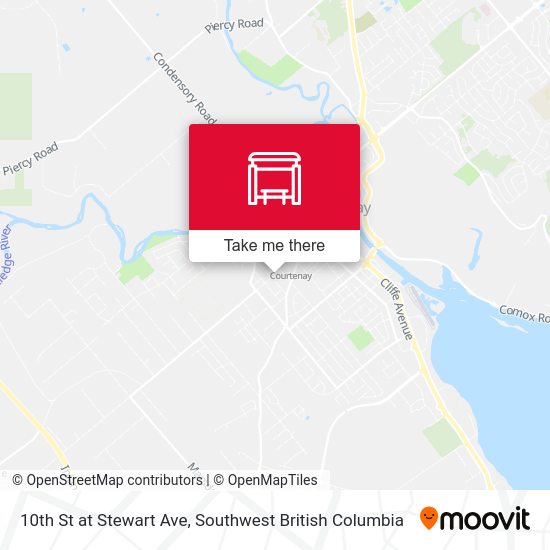 10th St at Stewart Ave map