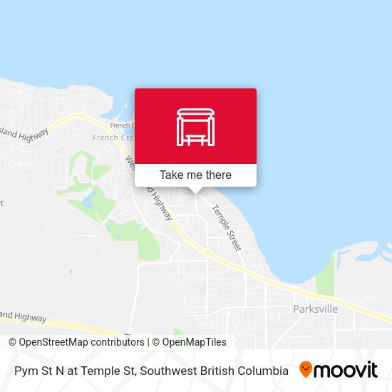 Pym St N at Temple St plan