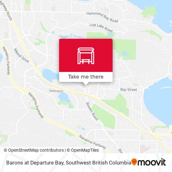 Barons at Departure Bay map