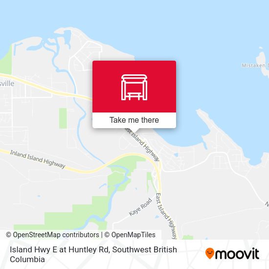 Island Hwy E at Huntley Rd map