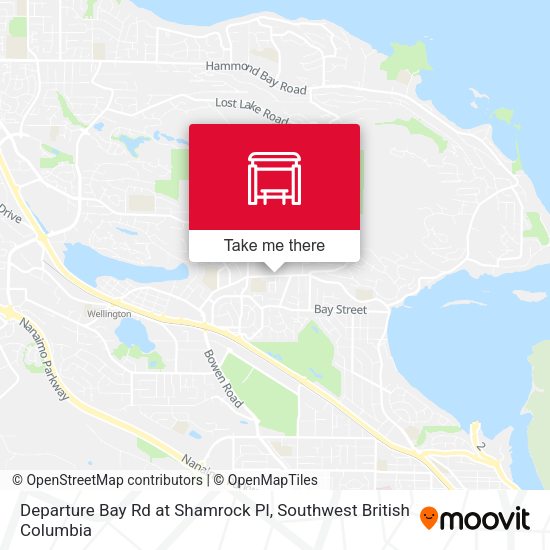 Departure Bay Rd at Shamrock Pl map