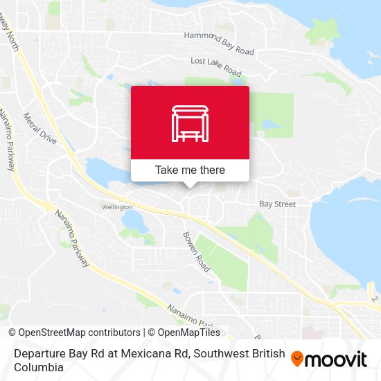 Departure Bay Rd at Mexicana Rd map