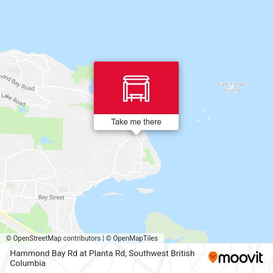 Hammond Bay Rd at Planta Rd map