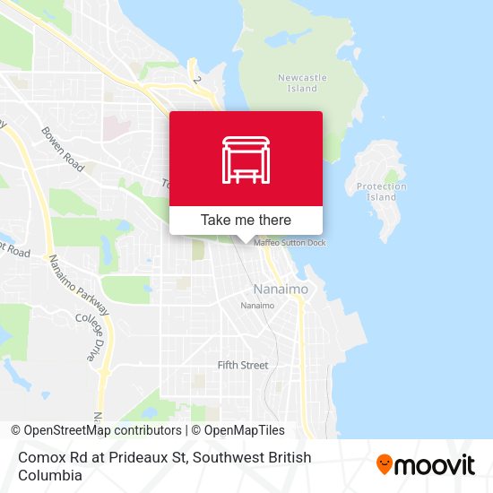 Comox Rd at Prideaux St map