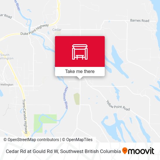 Cedar Rd at Gould Rd W map