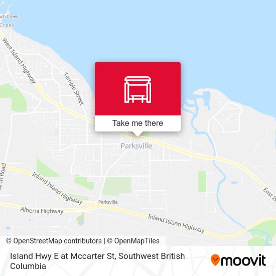 Island Hwy E at Mccarter St map