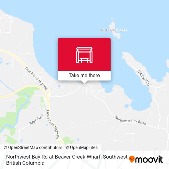 Northwest Bay Rd at Beaver Creek Wharf map