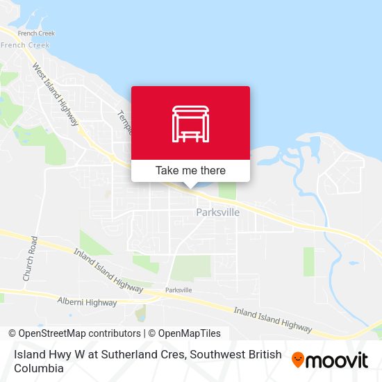 Island Hwy W at Sutherland Cres map