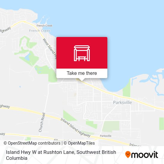 Island Hwy W at Rushton Lane map