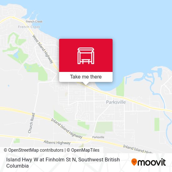 Island Hwy W at Finholm St N map