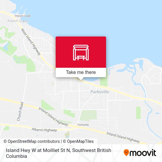 Island Hwy W at Moilliet St N map