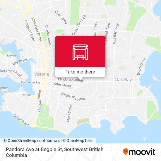 Pandora Ave at Begbie St map