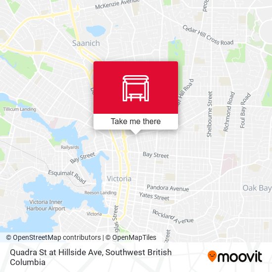 Quadra St at Hillside Ave plan