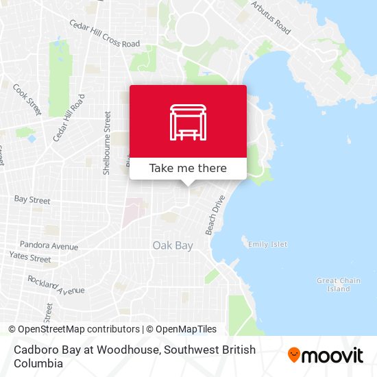 Cadboro Bay at Woodhouse map