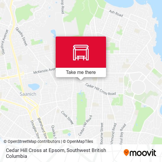 Cedar Hill Cross at Epsom map