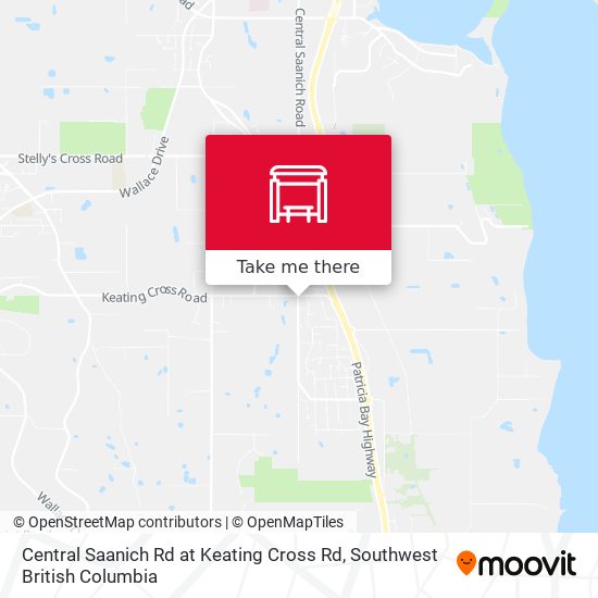 Central Saanich Rd at Keating Cross Rd map