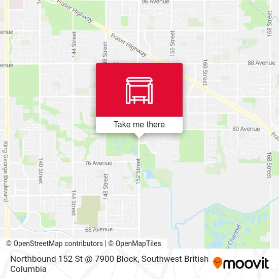 Northbound 152 St @ 7900 Block map