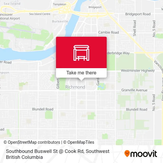 Southbound Buswell St @ Cook Rd map
