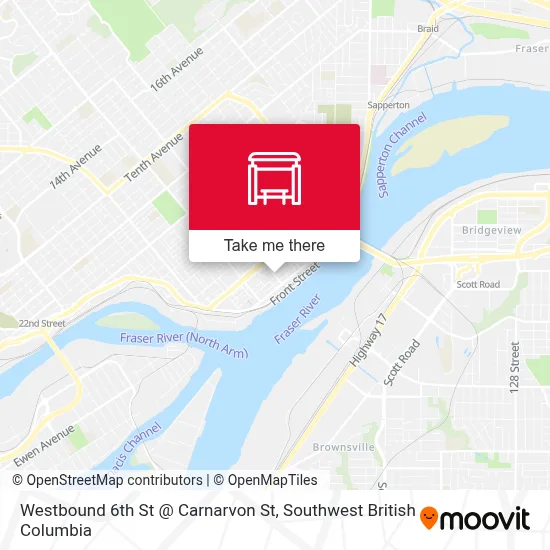 Westbound 6th St @ Carnarvon St map