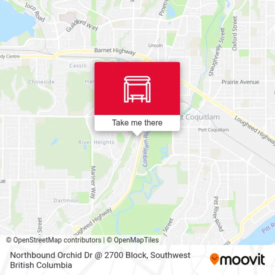 Northbound Orchid Dr @ 2700 Block map