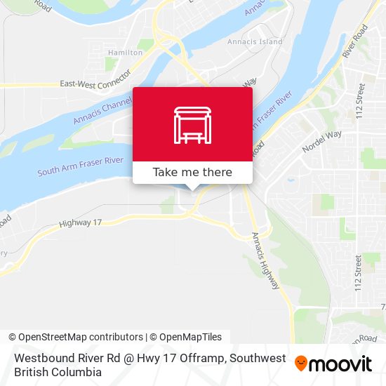 Westbound River Rd @ Hwy 17 Offramp map