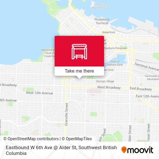 Eastbound W 6th Ave @ Alder St map