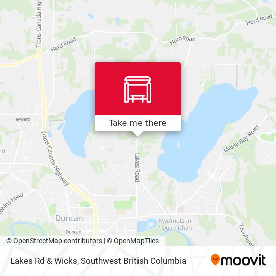 Lakes Rd & Wicks map