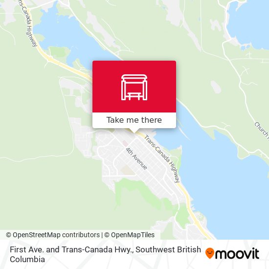 First Ave. and Trans-Canada Hwy. map