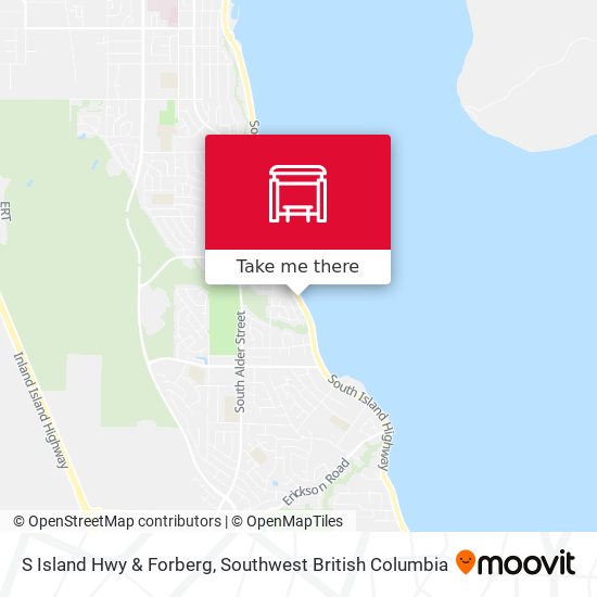 S Island Hwy & Forberg map