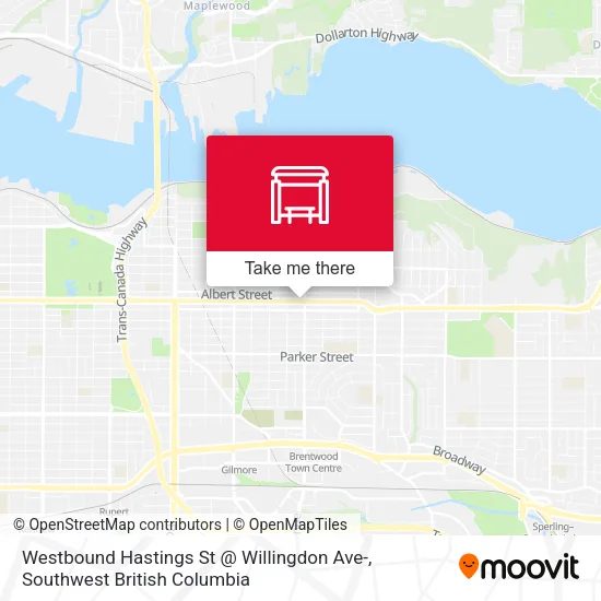 Westbound Hastings St @ Willingdon Ave- plan