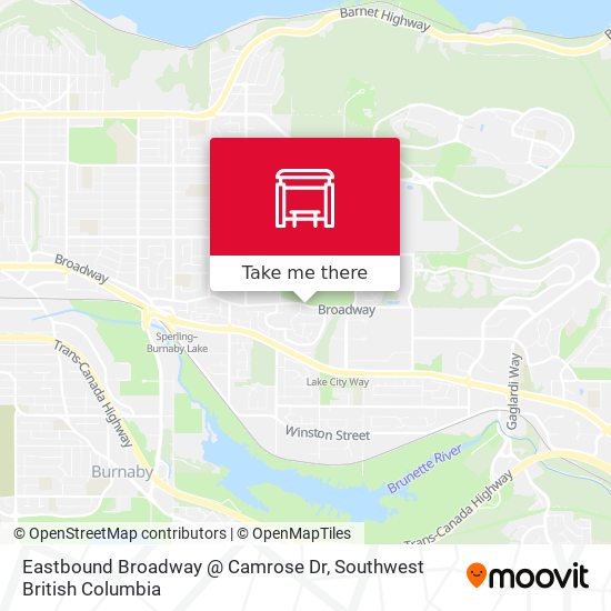 Eastbound Broadway @ Camrose Dr plan