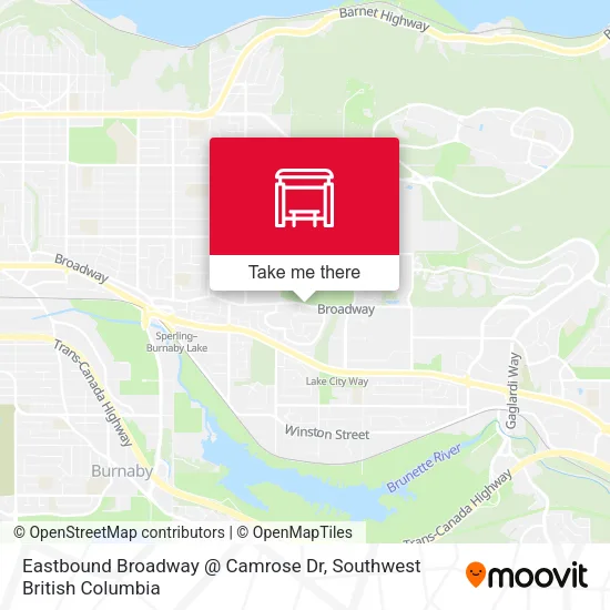 Eastbound Broadway @ Camrose Dr plan