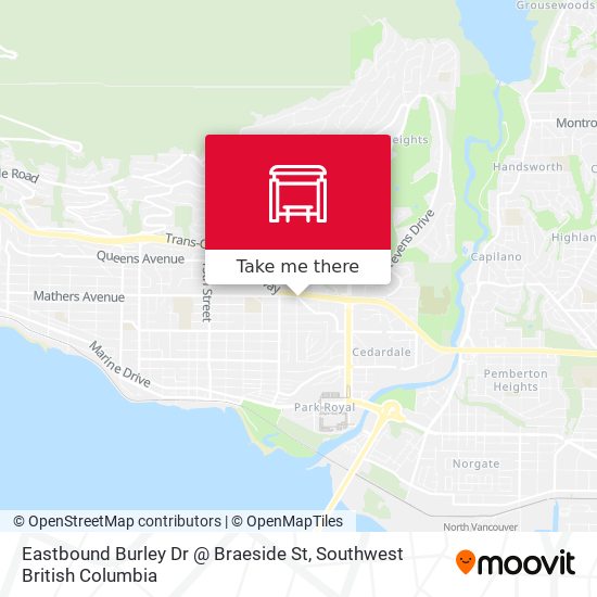 Eastbound Burley Dr @ Braeside St map
