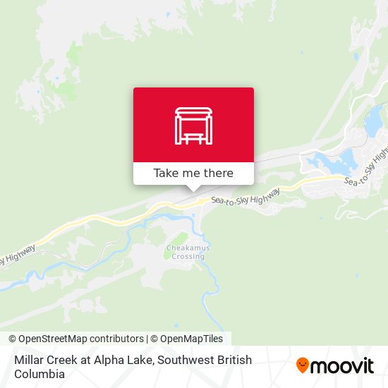 Millar Creek at Alpha Lake map