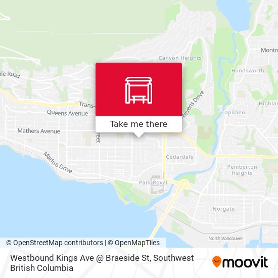 Westbound Kings Ave @ Braeside St plan
