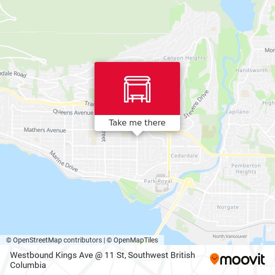 Westbound Kings Ave @ 11 St plan