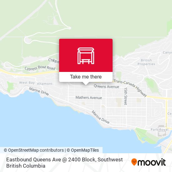 Eastbound Queens Ave @ 2400 Block map