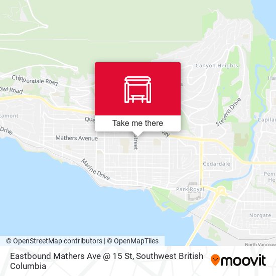 Eastbound Mathers Ave @ 15 St map