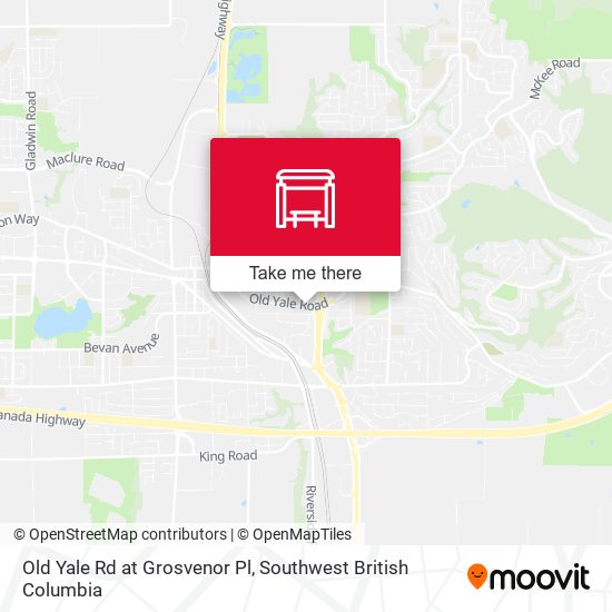 Old Yale Rd at Grosvenor Pl map