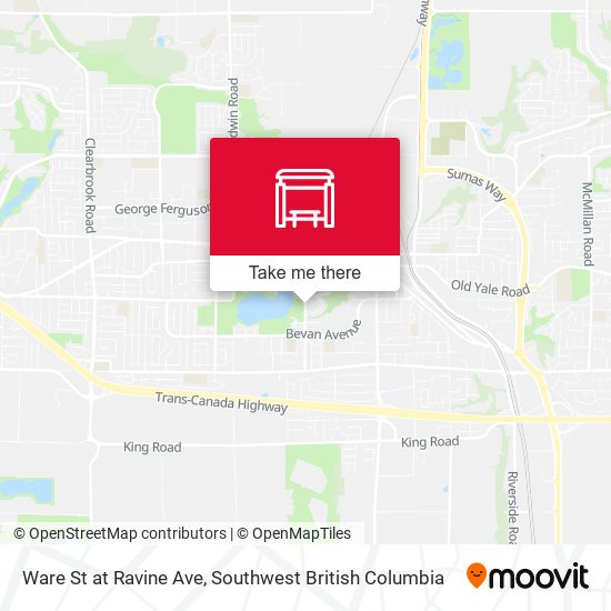 Ware St at Ravine Ave map