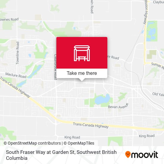 South Fraser Way at Garden St map