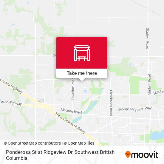 Ponderosa St at Ridgeview Dr map